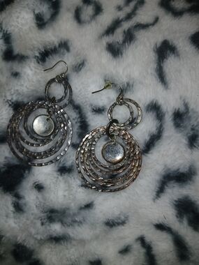 Multi-Ring Dangle Earrings in Mexican Silver